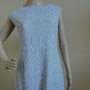 Light Blue Lace Overlay Dress